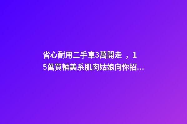 省心耐用二手車3萬開走，15萬買輛美系肌肉姑娘向你招手